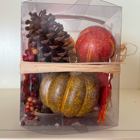 NWT Rite Aid Home Fall Harvest Vase Filler With Pumpkins, Leaves and Pine Cones - Picture 2 of 4